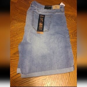 Celebrity pink jean shorts